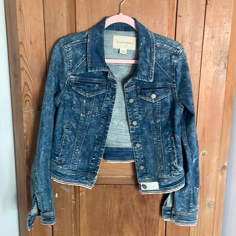 Pilcro & the Letterpress acid wash distressed denim jacket